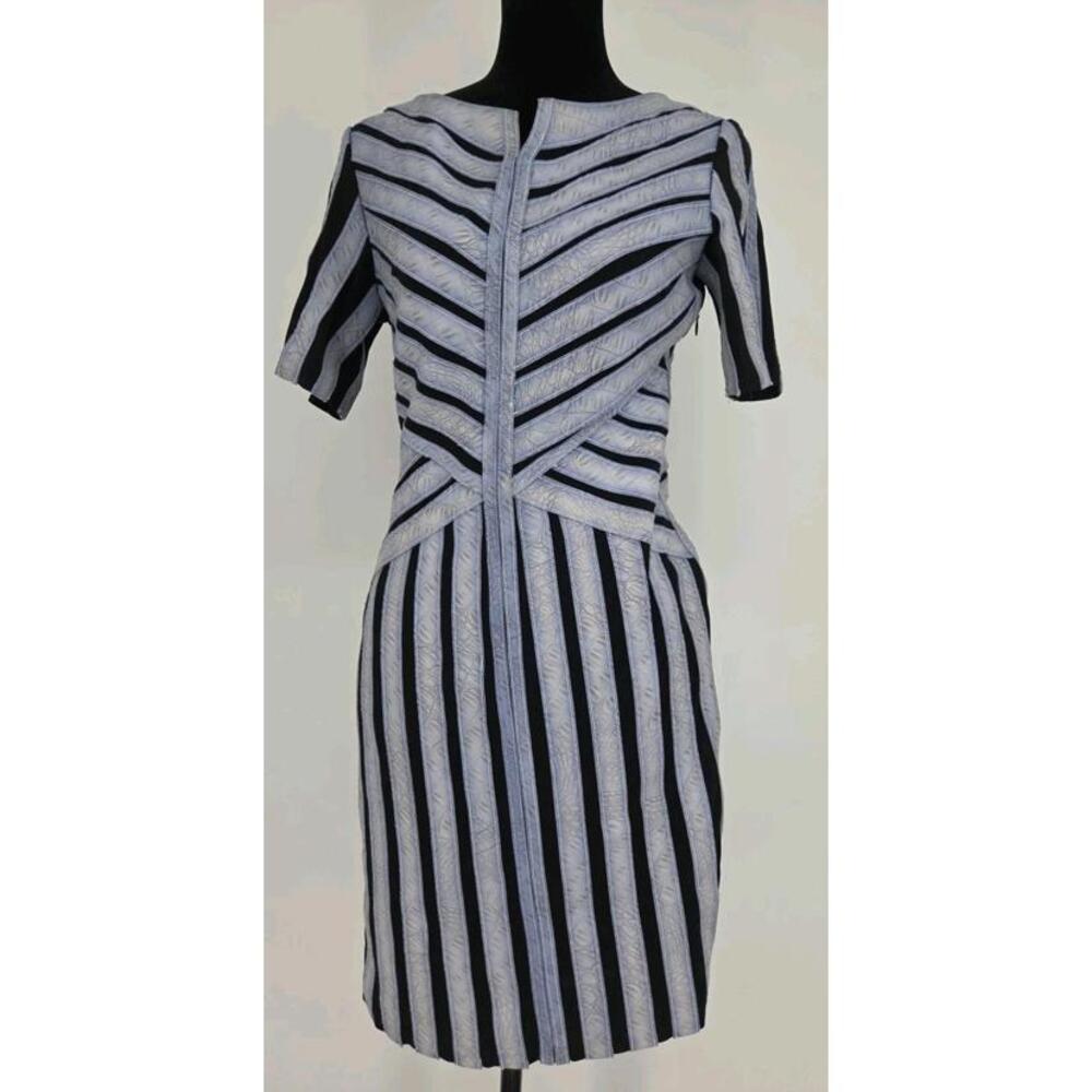 Adolfo Dominguez Vegan Leather Dress 4/38 Blue Black‎